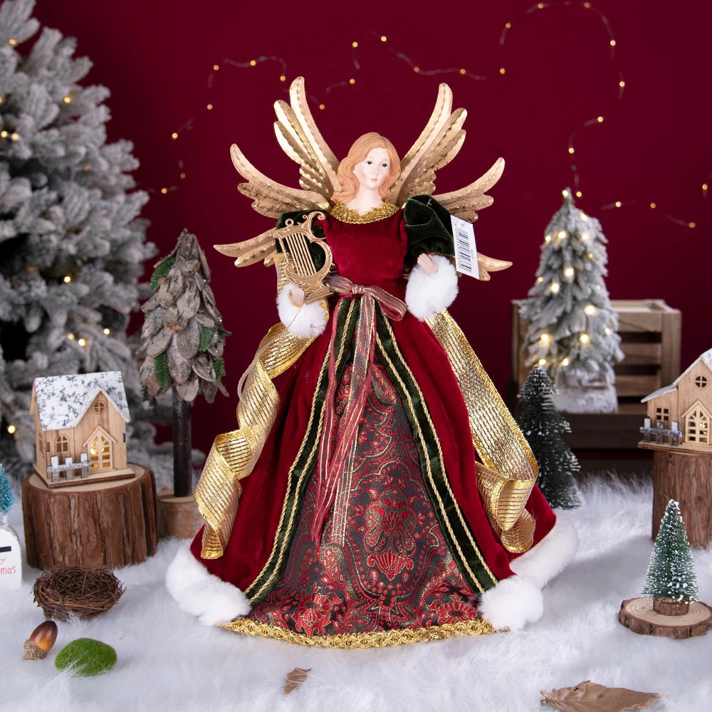واضح جديد دمية الملاك تمثال الحلي عيد الميلاد الحرف مع الجناح ديكورات المنزل عيد الميلاد احتفالي عيد ميلاد لتزيين الأطفال