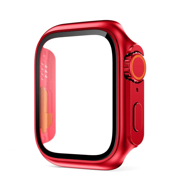 Glass+Case for Apple Watch 44mm 45mm 41mm 40mm 42mm 38mm Screen Protector Cover Change Ultra Bumper iWatch Series 9 8 7 SE 6 5 3