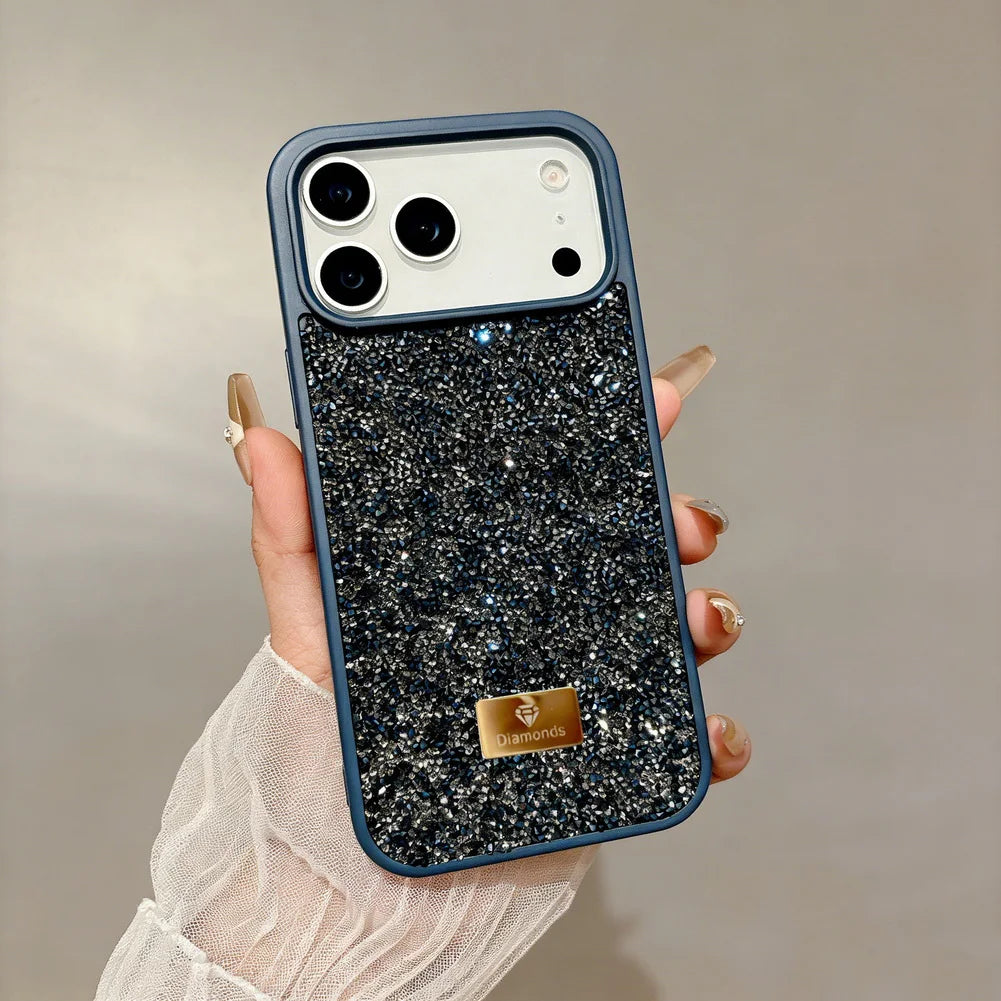 Luxury Bling Diamond Phone Case for iPhone 17 Pro Max 17 Pro Air 16 Pro 15 + 14 13 12 11 Glitter Trendy Style Protect Cover