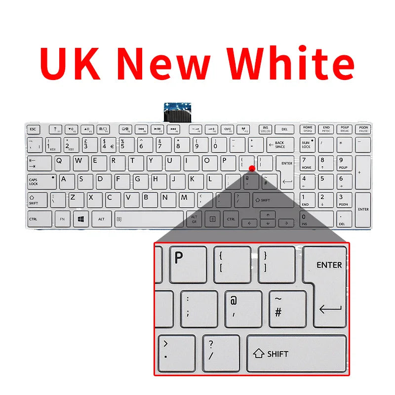 US Russian UK Black Laptop Keyboard For Toshiba Satellite C850 C850D C855 C855D L850 L850D L855 L855D L870 L870D P-11B96GB-528