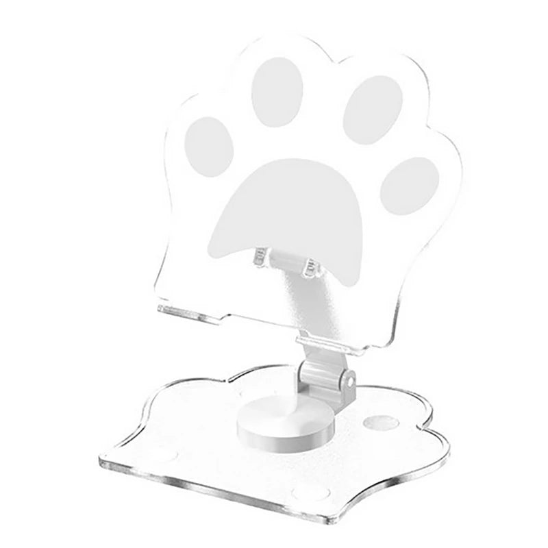 Cute Phone Stand Height Adjustable Phone Desktop Mount Acrylic Cat Claw Durable Stand For Recording Video Charger Compatible