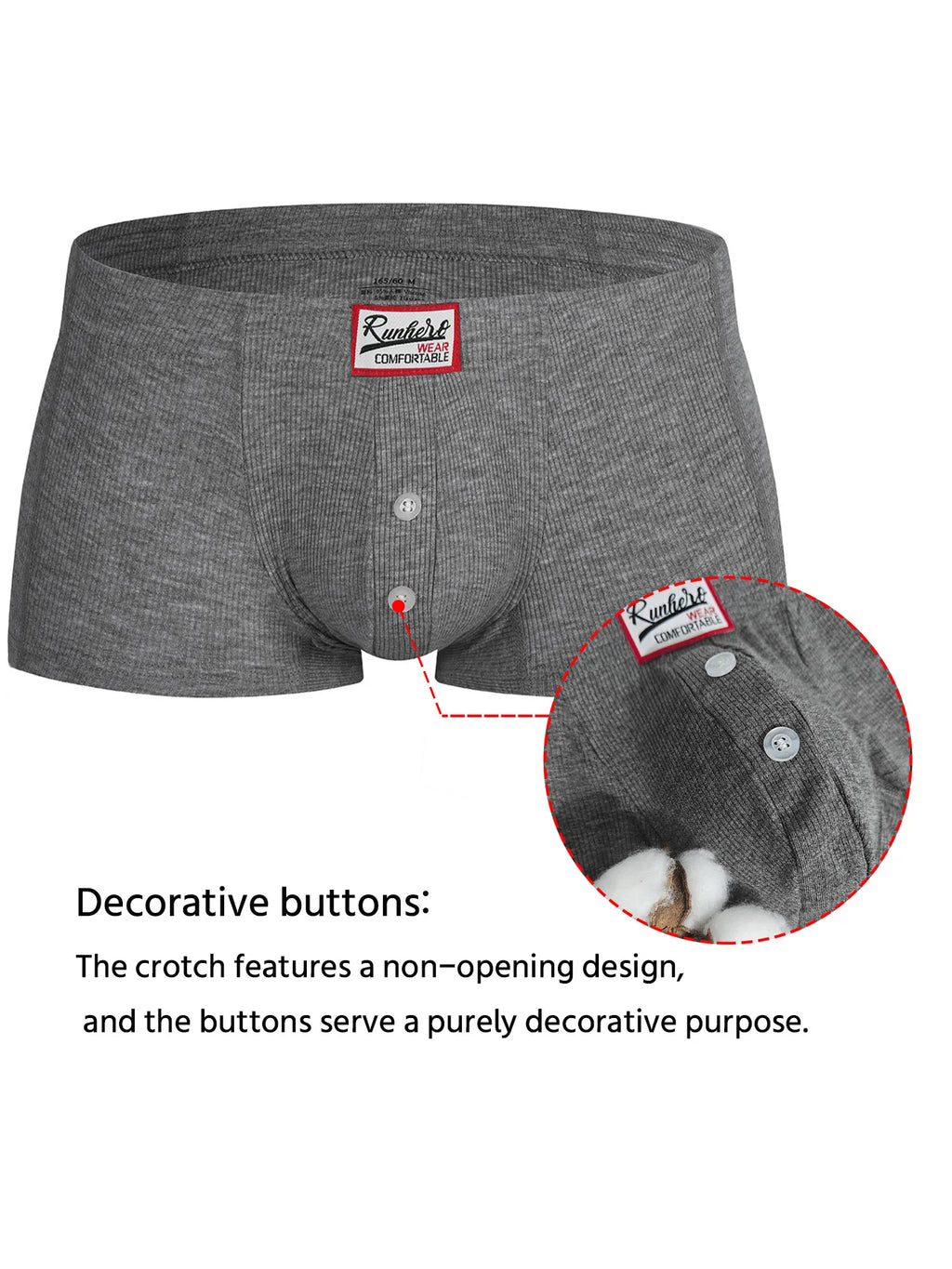 Mens Boxers Sexy Low-waist Underwear New Arrivals U Convex Pouch Button Underpants Boxershorts Male Panties Boxer