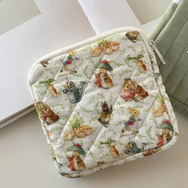 Women Small Cosmetic Bag Zipper Girls Mini Sanitary Napkins Makeup Lipstick Bags Travel Earphone Coin Organizer Pouch Bags