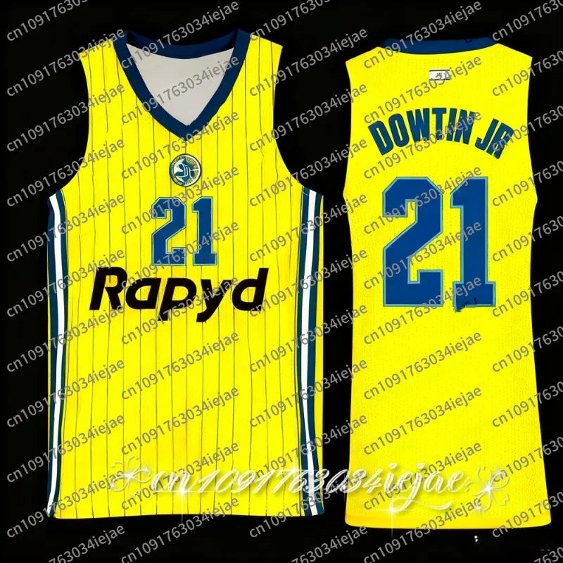 25/26 New Arrivals Lsraeli Adult Men's Basketball Vest Maccabi Tel Aviv Basketball Jersey Kids Basketball Training Uniform