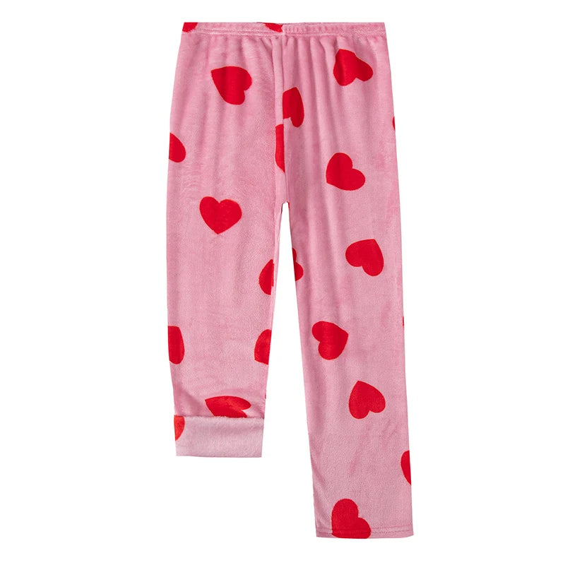 2-Piece Sisters Long-sleeved Trousers Suit girl Sweet And Lovely Home Clothes Teenagers Casual Round Neck Shirt Elastic Waist Pa