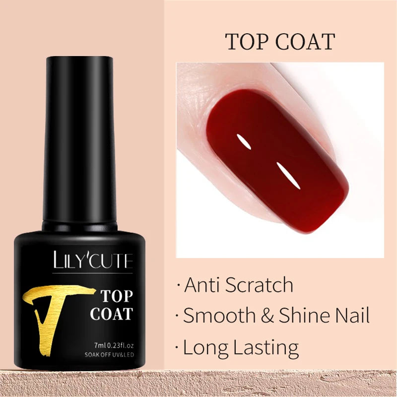 LILYCUTE 7ML Black White Color Gel Nail Polish Summer Colorful Gel Nail Art Semi Permanent UV Gel Soak Off UV LED Gel Varnishes