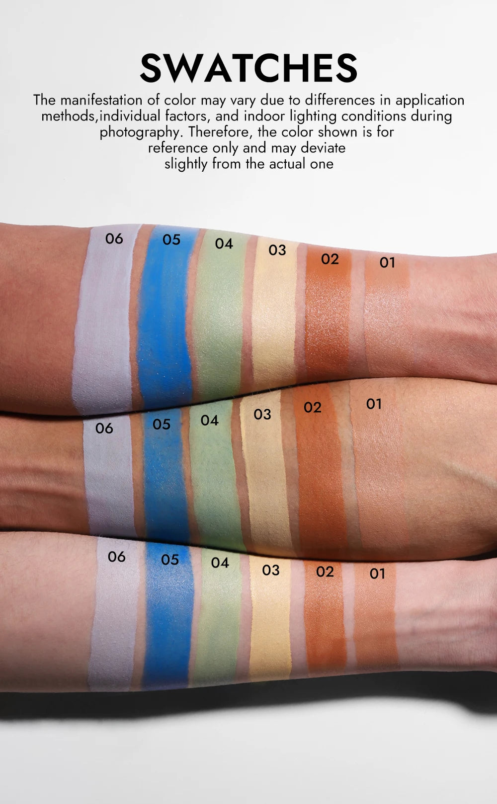 YOUNG VISION 6 Colors Hydrating Fresh Concealer Brightens Skin Tone and Covers Blemishes and Dark Eye Circles Concealer