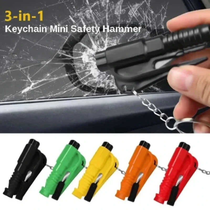 Compact 3-in-1 Car Safety Hammer, Window Breaker & Seat Belt Cutter, Emergency Rescue Tool for Vehicle Accessories