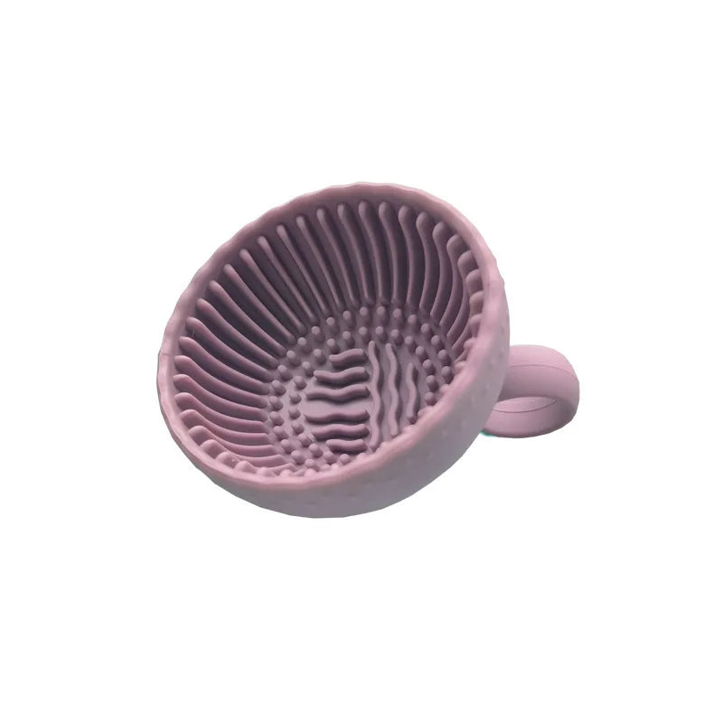 Silicone Makeup Brush Cleaner Bowl for Powder Puff Cosmetic Eyeshadow Makeup Brush Soft Silicone Folding Beauty Tools