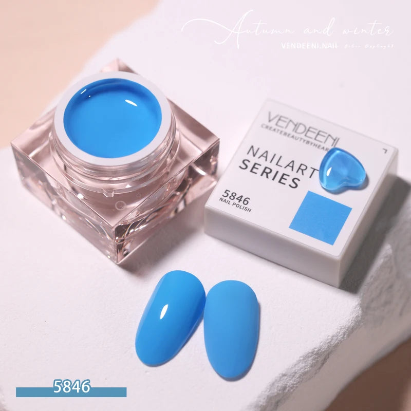 Vendeeni 58 Colors Japanese-style Pure Color Gel Nail Polish Summer Colorful UV LED Soak Off Gel Varnish Nail Art Gel Lacquer