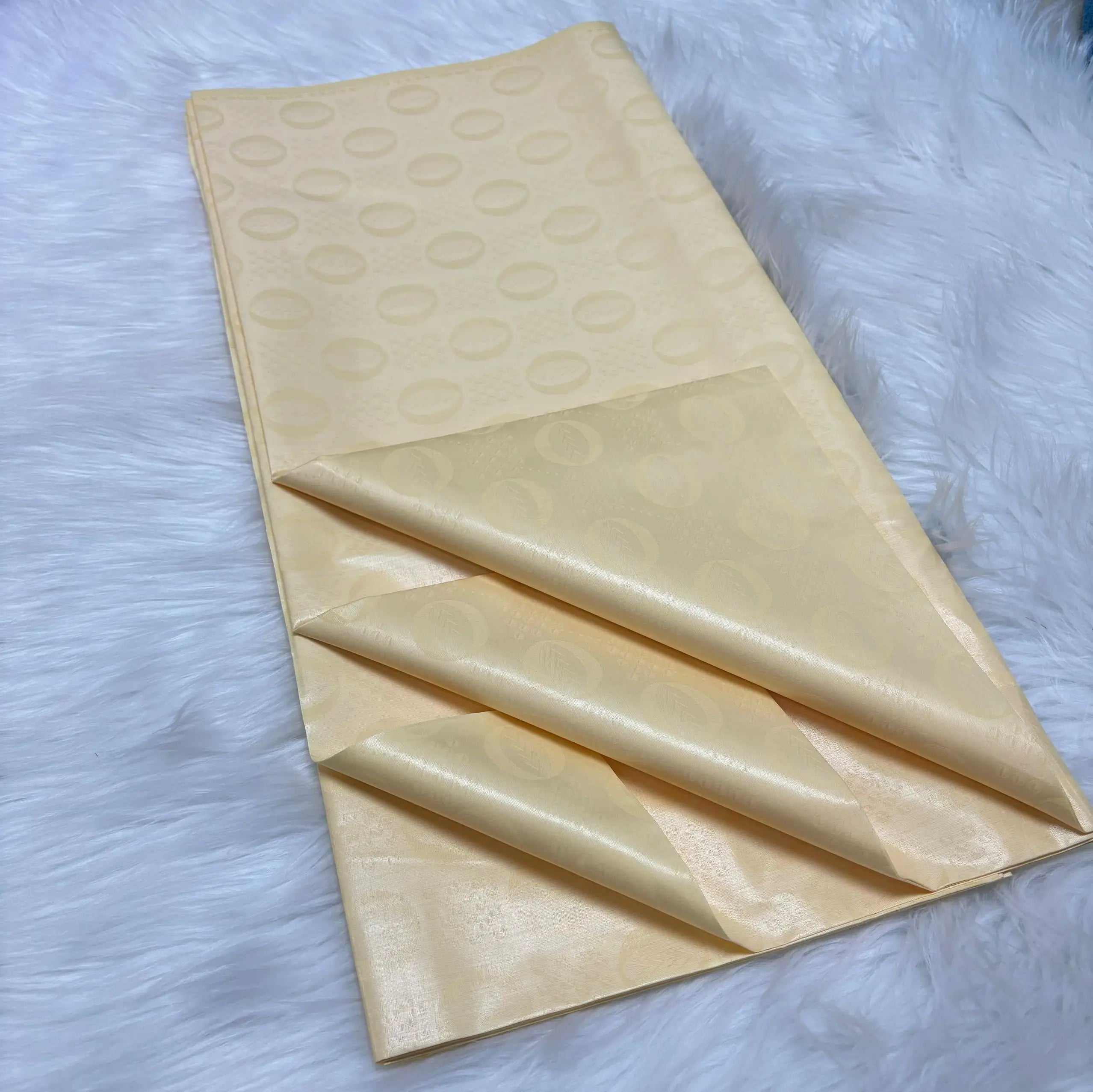 Plain Bazin Fabrics White Cotton Bazin Coth African French Brocade Jacquard Fabric 5 Yards For Women Sewing