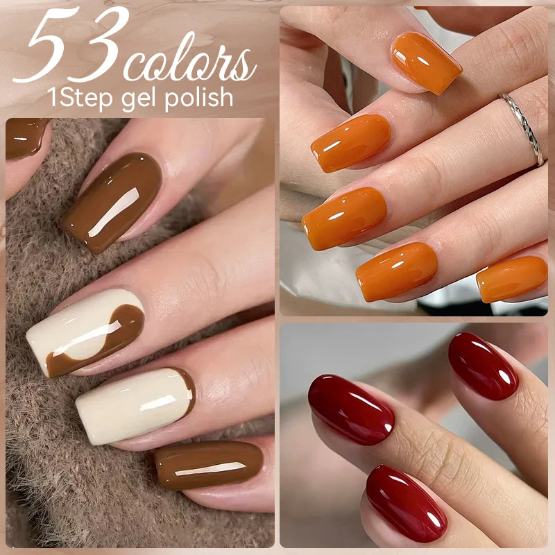UR SUGAR 1-step Gel Polish 12ML Glitter Nail Spring Summer White Nude Pink Gel Nail Polish 3 IN 1 No Need Base Gel and Top Coat