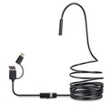 6 LED Light 7mm 1M  Endoscope Camera HD USB Type-C  3In1 Flexible Snake Soft Wire Cable Pipe Inspection Camera Borescope