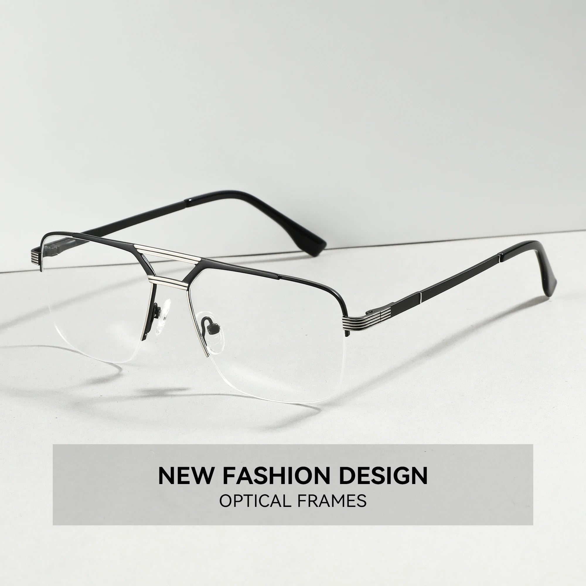 ZENOTTIC (XL Size) 2025 New Arrivals Half-frame Aviator Prescription Eyeglasses Anti Blue Ray Photochromic Optical Glasses