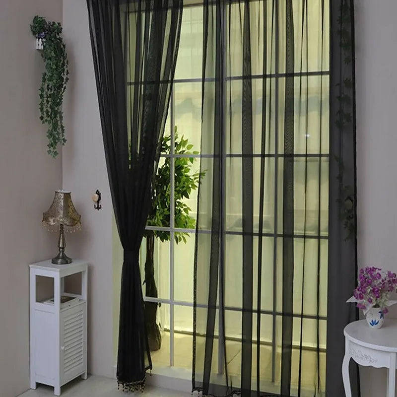 1Pc Modern Tulip Window Screen Living Room Bedroom Door Kitchen Drape Curtain Home Decoration Supplies 2030