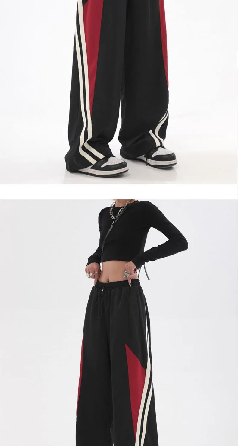 Y2K Streetwear Joggers Pants Women Casual Oversized Wide Leg Cargo Pantgs Trousers Tech Sweatpant Harajuku Parachute Baggy Pants