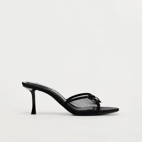 2024 Women Summer New Luxury Brand High Heel Sandals Versatile Simple Slim Heel Sandals Slippers
