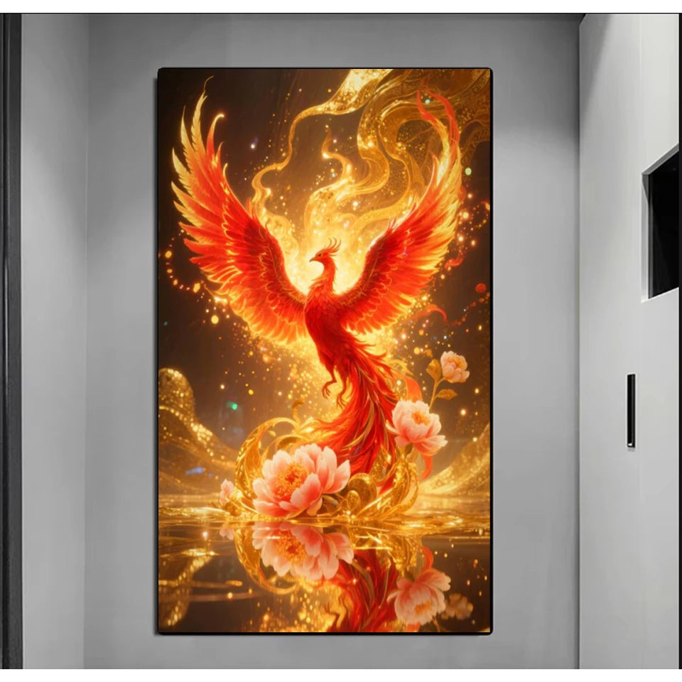 New Arrivals Diamond Painting Animal Full Diy Mosaic Embroidery Phoenix Fantasy Art Gift Set Home Decor Rhinestone Pictures
