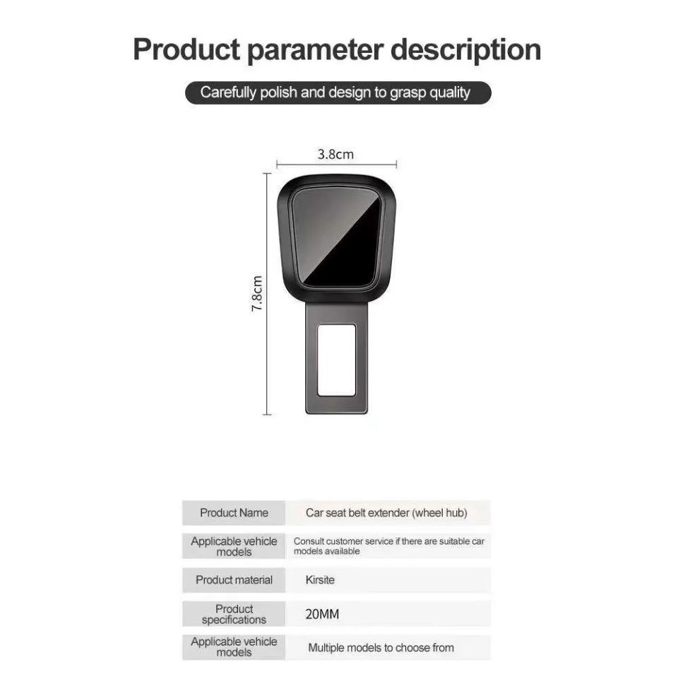 Car Seat Belt Extension Shoulder Strap Extension Button Suitable for Interior Accessories of Tesla Porsche Mercedes Benz Cars