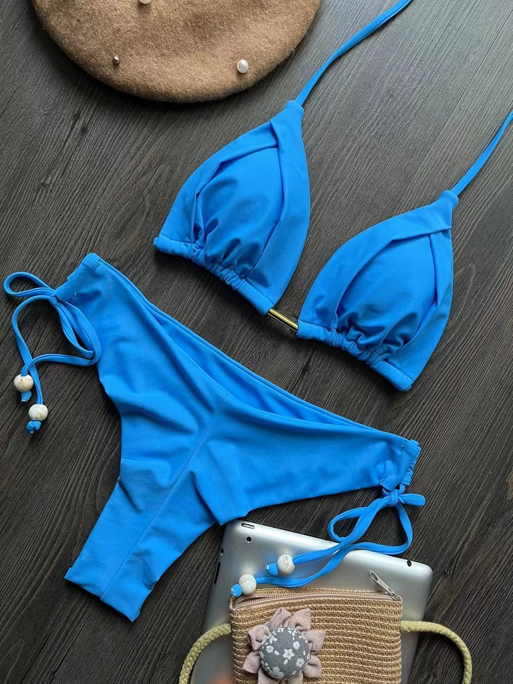 RUOTONGSEPT Sexy Solid Women's Two-Piece Swimsuit 2023 New Push up Swimwear Thongs Bikinis Set Beachwear Bathing Suit Biquinis