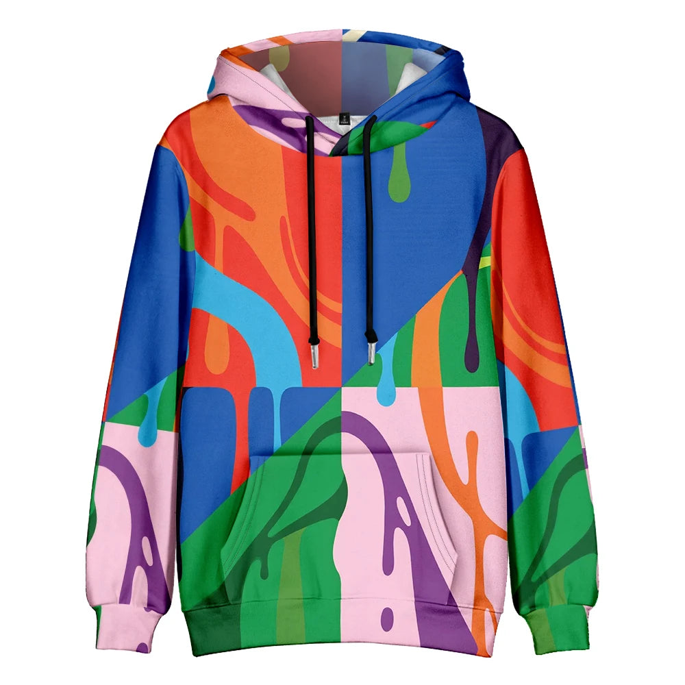 Color Block Matching Hoodies for Couples Long Sleeve Soft Unisex Winter Pullover for Theme Parks, Christmas Photos, Group Events