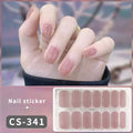 1pc DIY Baking-free Nail Stickers Long-Lasting Solid Color Fresh Flowers Christmas Autumn Nail Strips Patch Full Cover Decal
