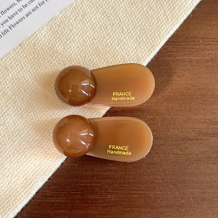 2pcs/set Mini Hair Clips for Women Sweet 3.5cm Bangs Edge Clip Cute Acetate Duckbill Girl New Arrivals Headwear Hair Accessories