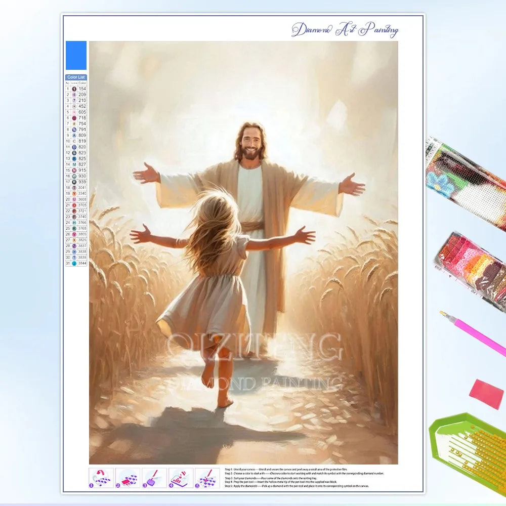 Jesus Christ Diamond Art Painting Christian Jesus Portrait Full Diamond Mosaic Embroidery DIY Home Decor Gift New Arrivals