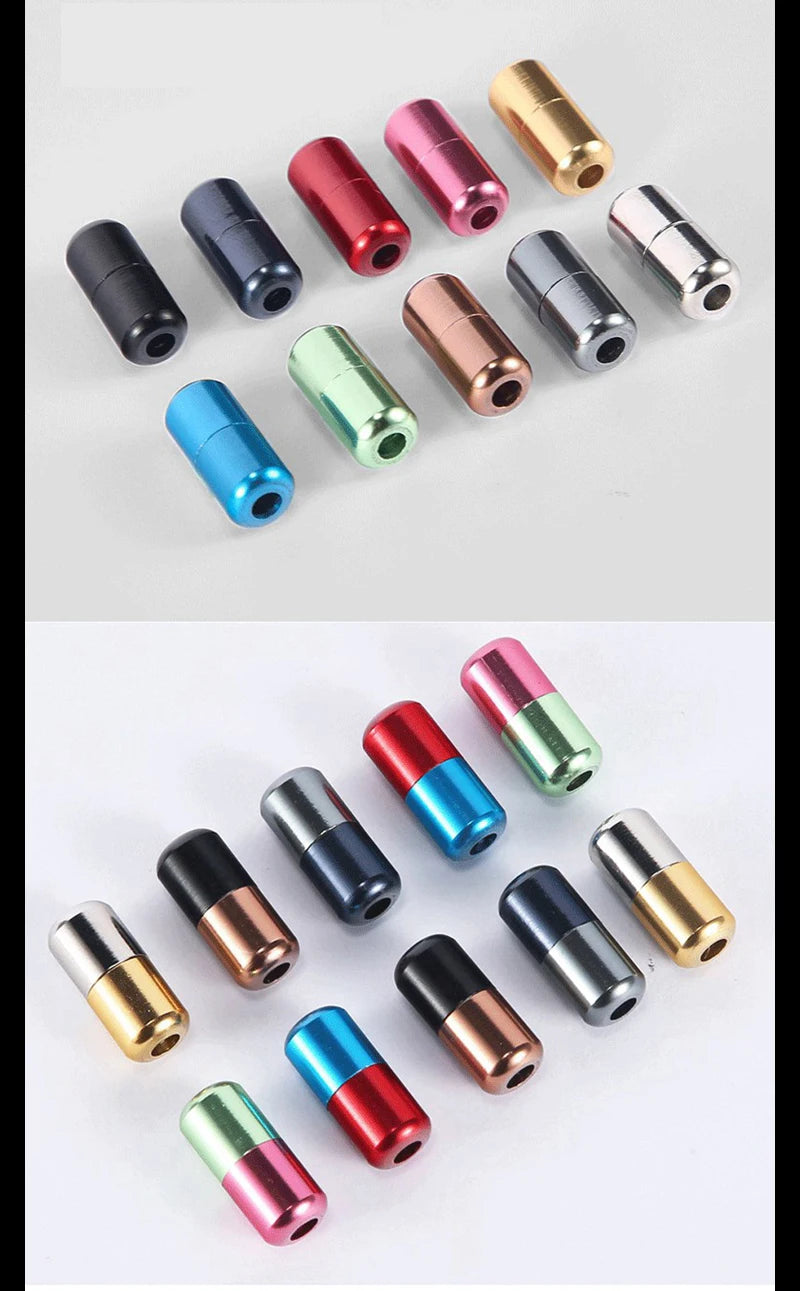 Clearance_21 Colors No Tie Shoelaces For Sneakers Elastic Shoe Laces Round Metal Lock Lazy Shoelace 1 Second quick on and off un
