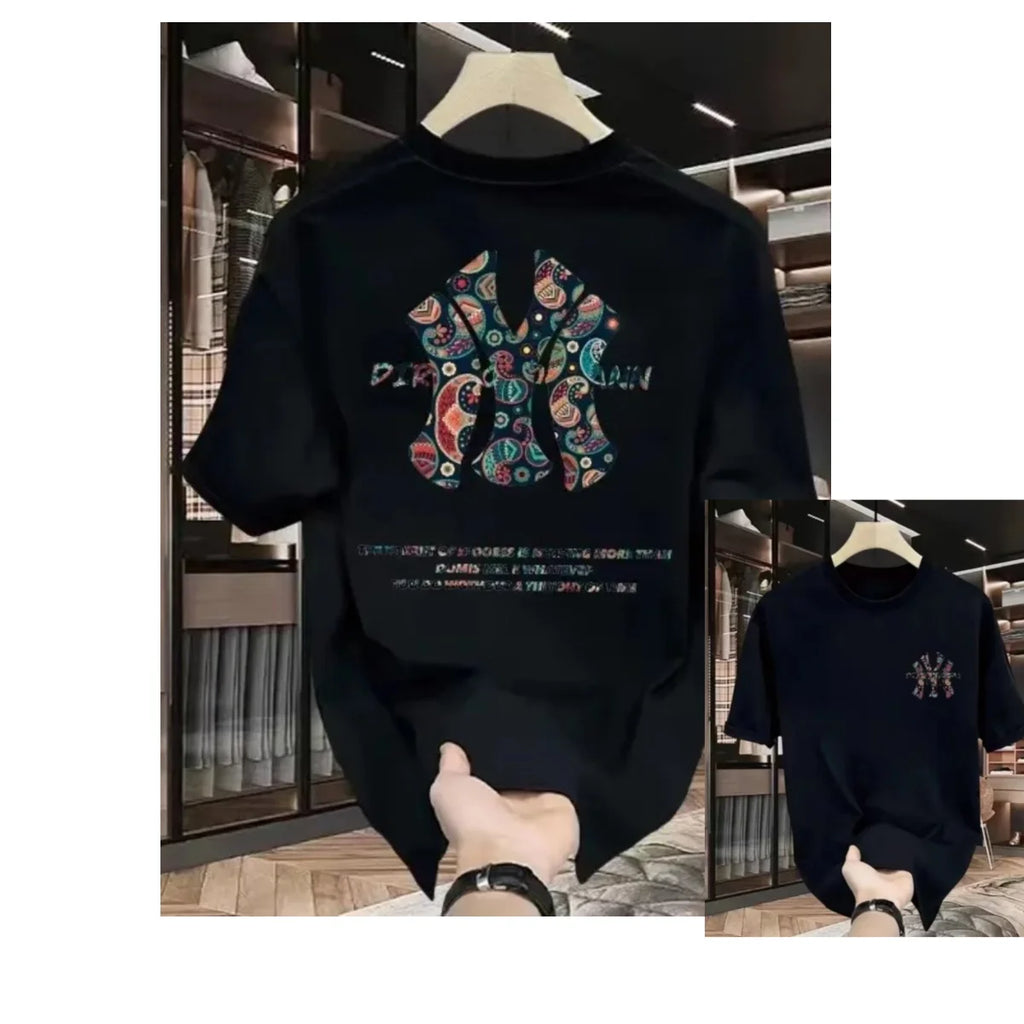 Street Trendy Brand Classic Trendy Logo Casual T-shirt Luxury Brand Men's and Women's Top