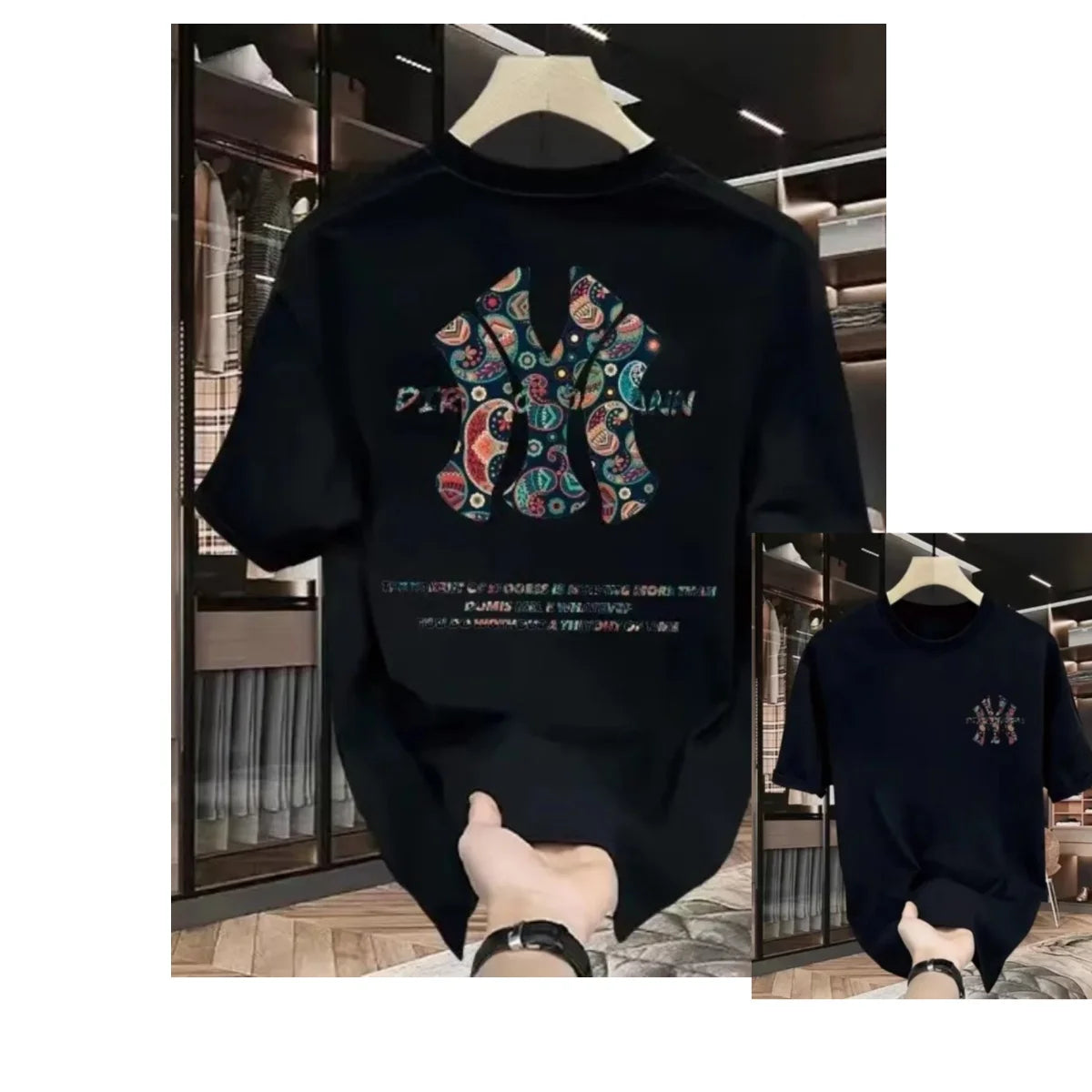 Street Trendy Brand Classic Trendy Logo Casual T-shirt Luxury Brand Men's and Women's Top