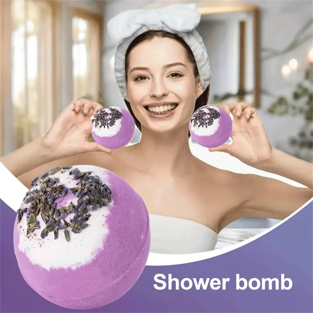 Bath Bomb Set Moisturizing Peeling Skin Care Bath Ball with Essential Oils And Bath Salts Handmade Bubble Ball Gift for Relaxing