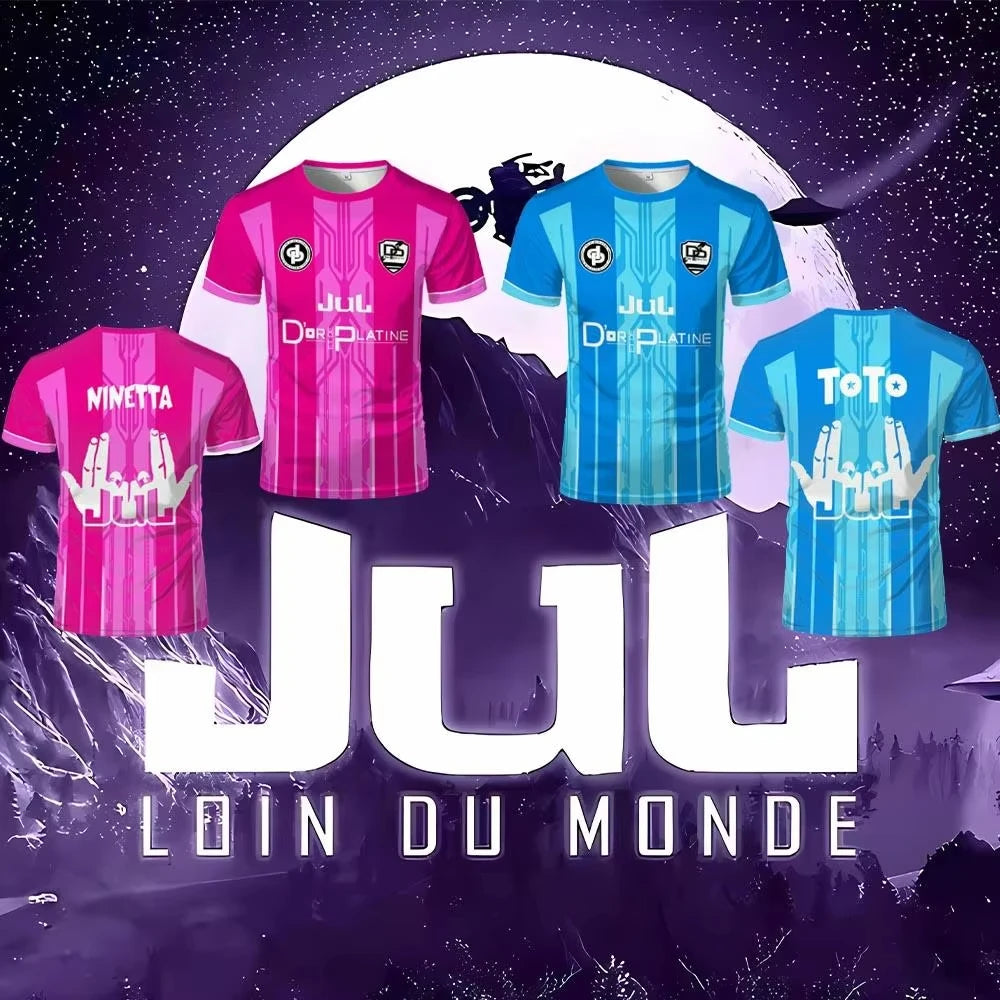 JUL Maillot TOTO Et Ninetta Jersey Men's And Women Trendy Rap Culture Print T-shirts Breathable Football Training Men's T-shirt