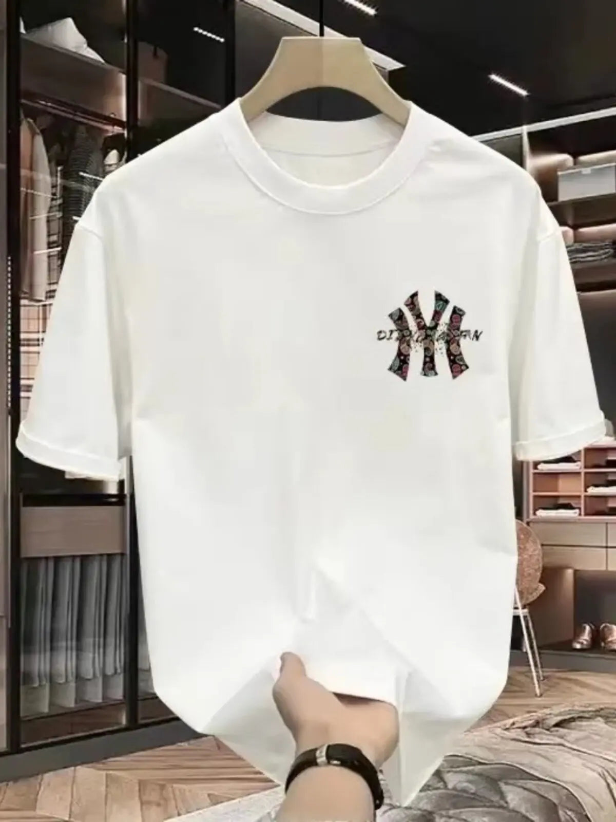 Street Trendy Brand Classic Trendy Logo Casual T-shirt Luxury Brand Men's and Women's Top