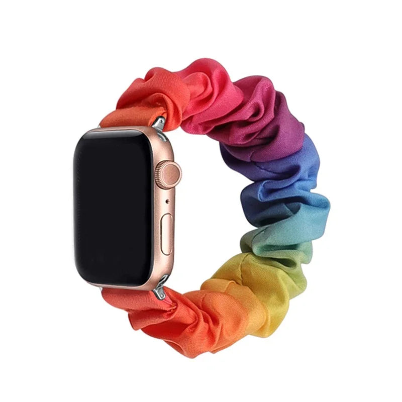 Scrunchie Strap for Apple watch band 49mm 44mm 40mm 46mm 42mm 45mm 41mm Loop Women bracelet for iWatch series 10 9 8 7 6 SE  3