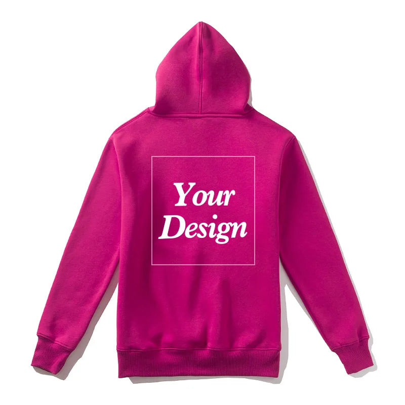 Top Quality Custom Cotton Zipper Hoodie Print Photo Text Brand Logo Men Womens Thick Fleece Autumn Winter Warm Sweatshirt 350gsm