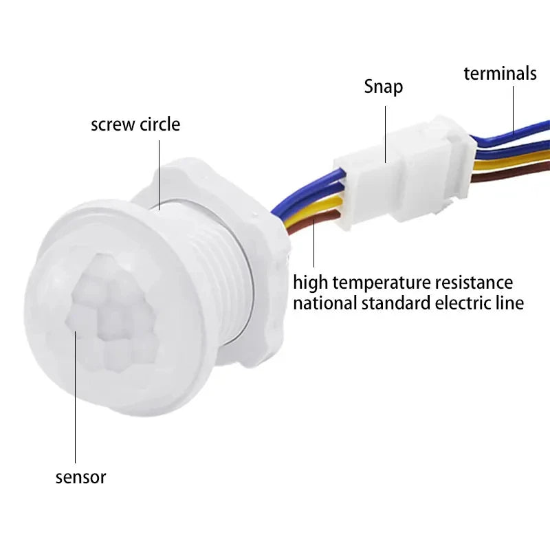 6PCS Infrared Body Sensor Switch 110V 220V Automatic Induction Switch PIR Sensor Detector Switch For Ceiling Lamp LED Lighting