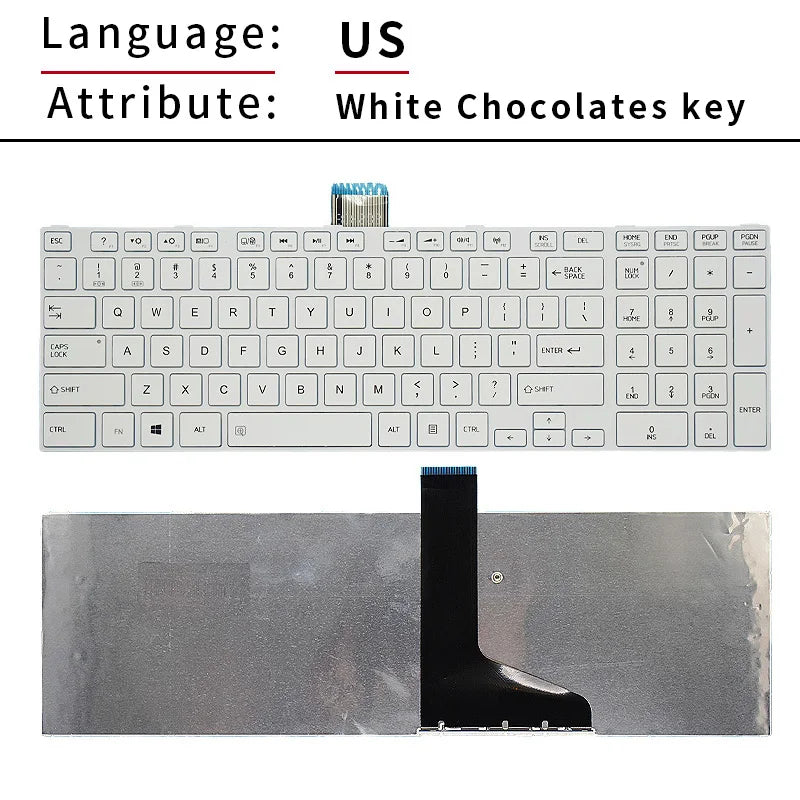 US Russian UK Black Laptop Keyboard For Toshiba Satellite C850 C850D C855 C855D L850 L850D L855 L855D L870 L870D P-11B96GB-528