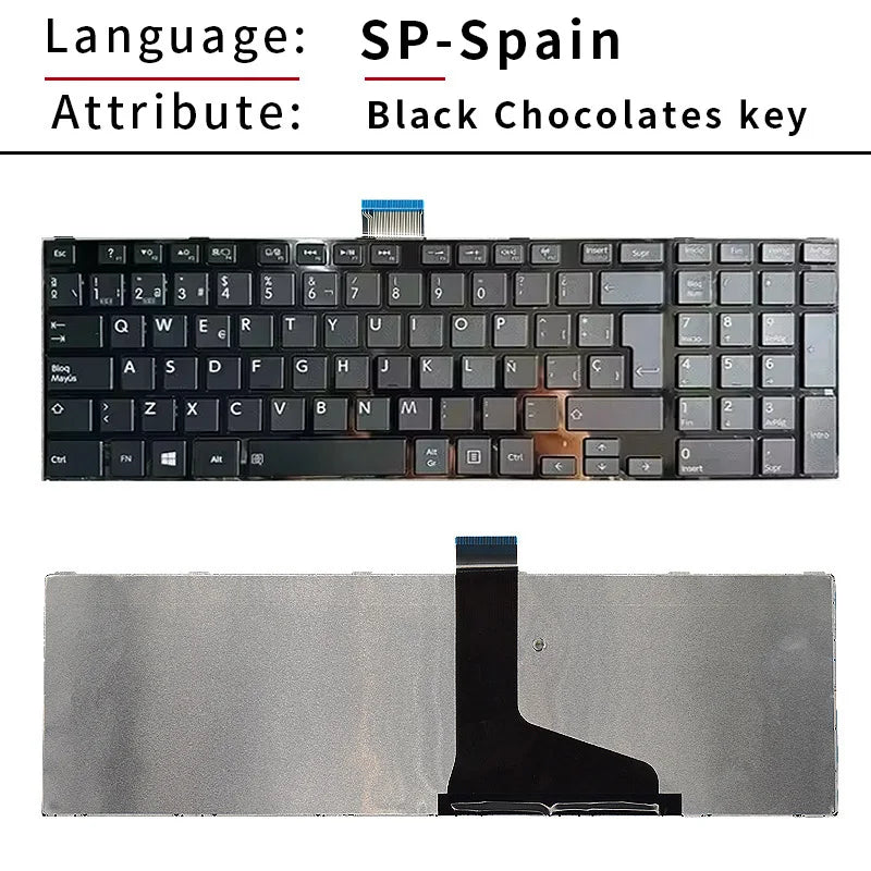 US Russian UK Black Laptop Keyboard For Toshiba Satellite C850 C850D C855 C855D L850 L850D L855 L855D L870 L870D P-11B96GB-528