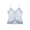 KONDALA Lady Chic Satin Strappy Top 2026 Spring Summer Romantic Holidays Lace Suspender Top Women High Street Trendy Cute Tops
