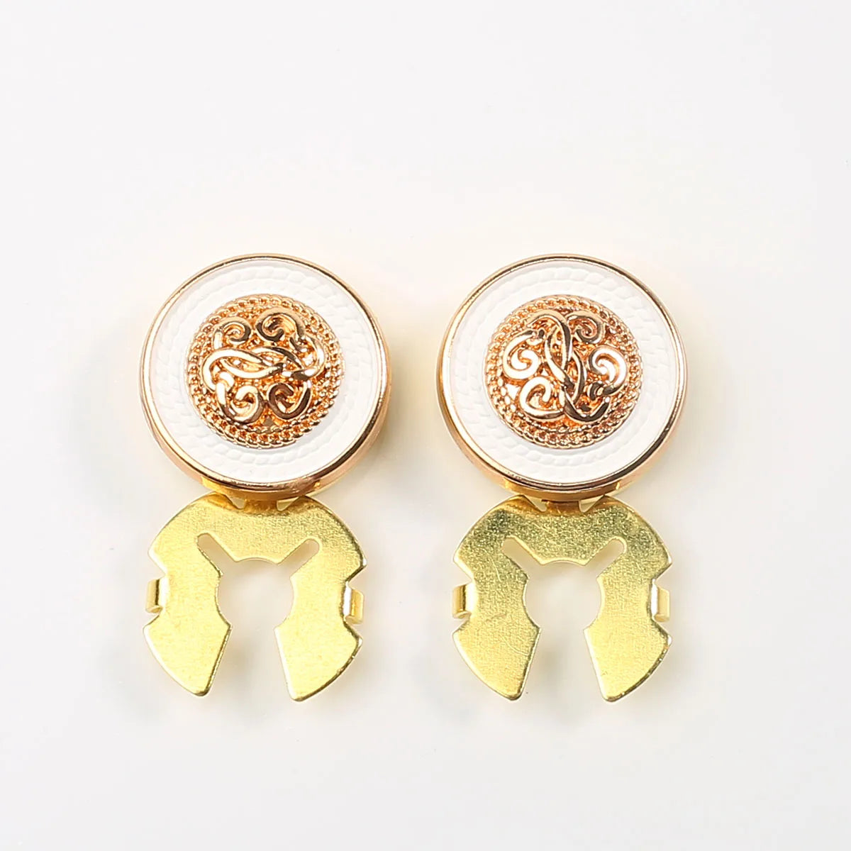 2pcs Button Cufflinks Luxury Metal Button Cover Shirt Button Clip Retro Sleeve Button for Men and Women Dress Button Decoratio