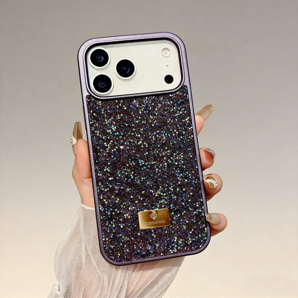 Luxury Bling Diamond Phone Case for iPhone 17 Pro Max 17 Pro Air 16 Pro 15 + 14 13 12 11 Glitter Trendy Style Protect Cover