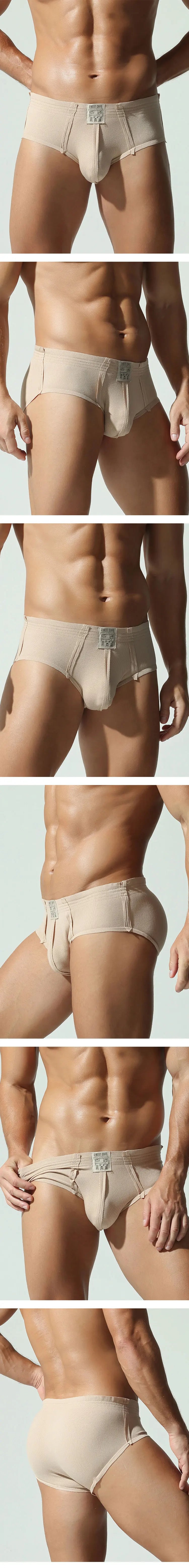 TAUWELL Low-Waist Solid Color Triangle Shorts for Men U Convex Pouch Sexy Male Panties Comfortable Underwear New Arrivals