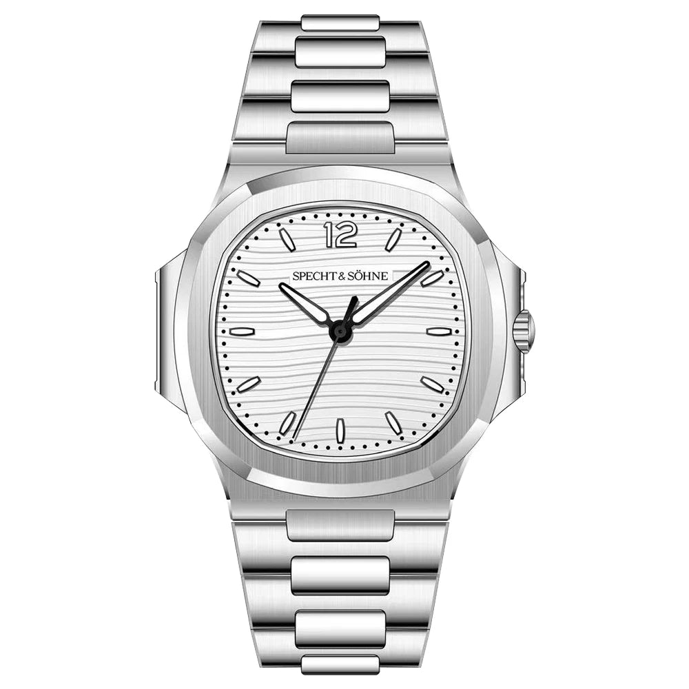 Specht & Söhne New Arrivals 5711 Watches For Men Ultrathin Steel Sapphire Crystal Mess Pink Quartz Watch Relogio Masculino 40MM