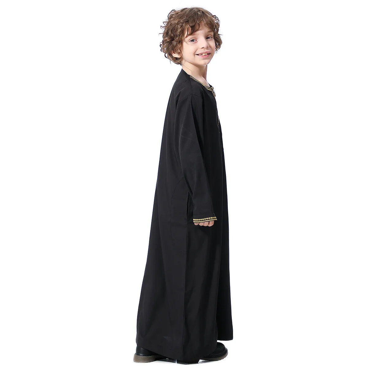 Child Dubai 2024 Luxury Kids Boys Men's Muslim Clothing Caftan Robes Islamic Ramadan Clothes Arab Man Abaya Pakistan Turkish