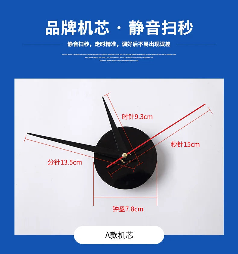 2023 Modern Design Large Wall Clock 3D DIY Quartz Clocks Fashion Watches Acrylic Mirror Stickers Living Room Home Decor Horloge
