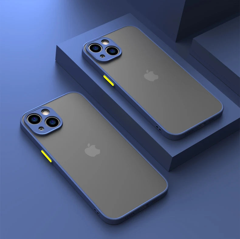 Luxury Plating Matte Transparent Magnetic Wireless Charge Case For iPhone 13/14/15/16/17 Pro Max Air Plus Shockproof Clear Cover
