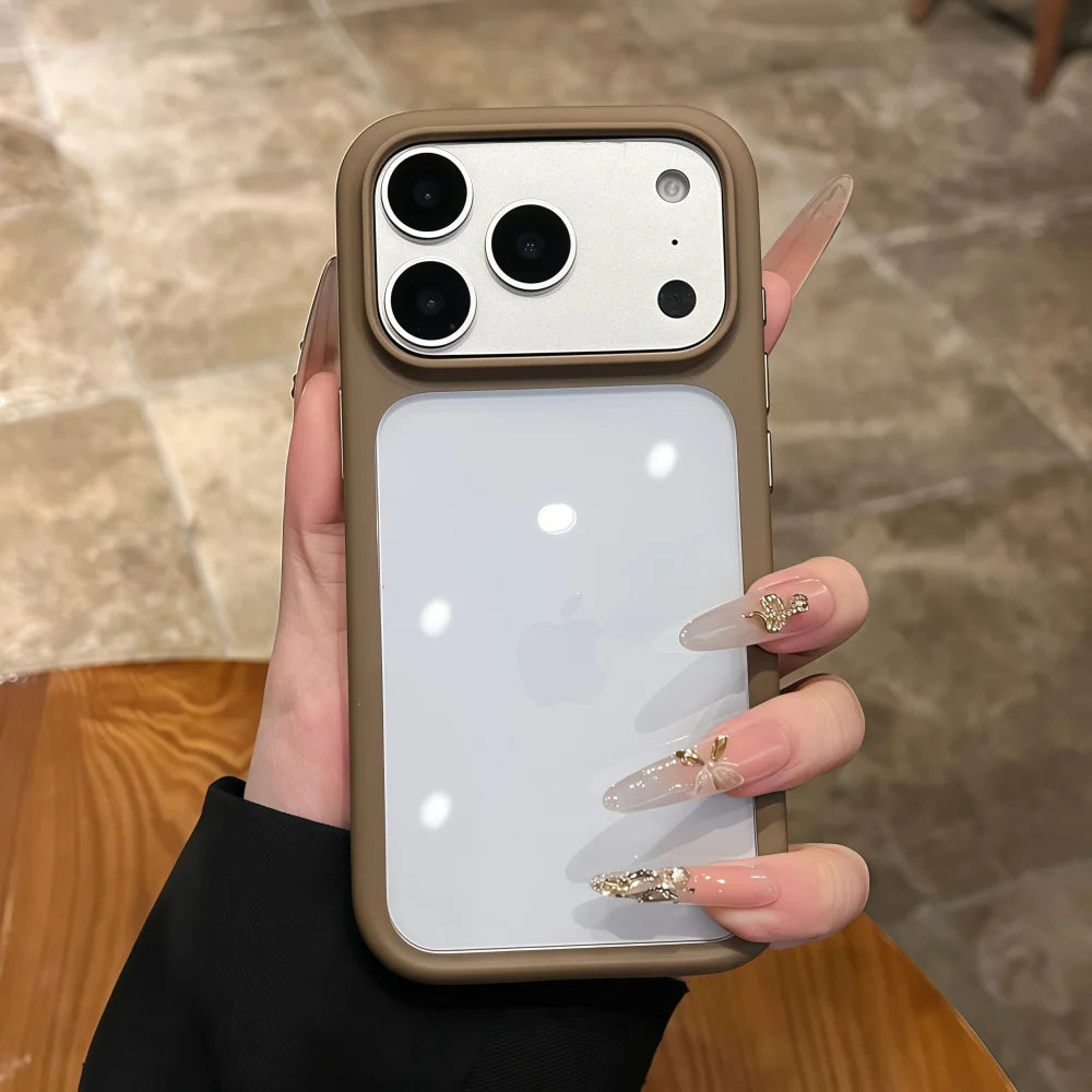 Intelligent Camera Touch Button Crystal Clear Phone Case for iPhone 17 Pro Max 16 Pro 17 Air Transparent Shockproof Cover Funda