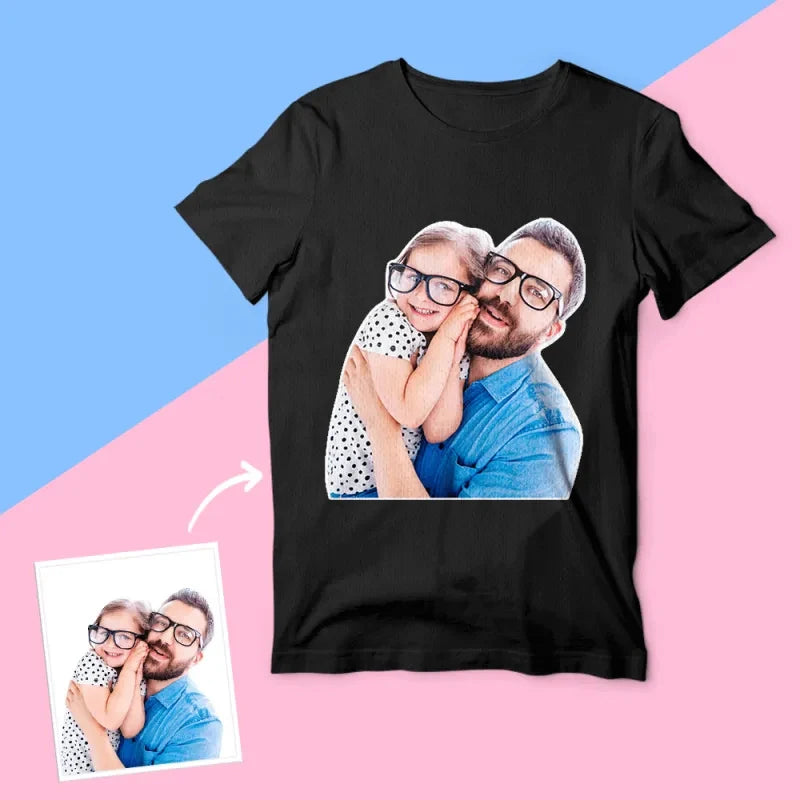 Customized T-shirts With Warm Photos Of Family Members Short Sleeve O-neck DIY Personality Design All Over Print T Shirts