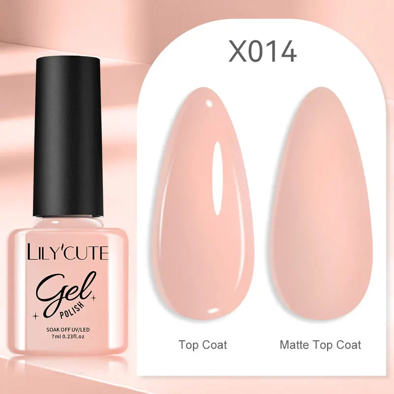 LILYCUTE 7ML Black White Color Gel Nail Polish Summer Colorful Gel Nail Art Semi Permanent UV Gel Soak Off UV LED Gel Varnishes